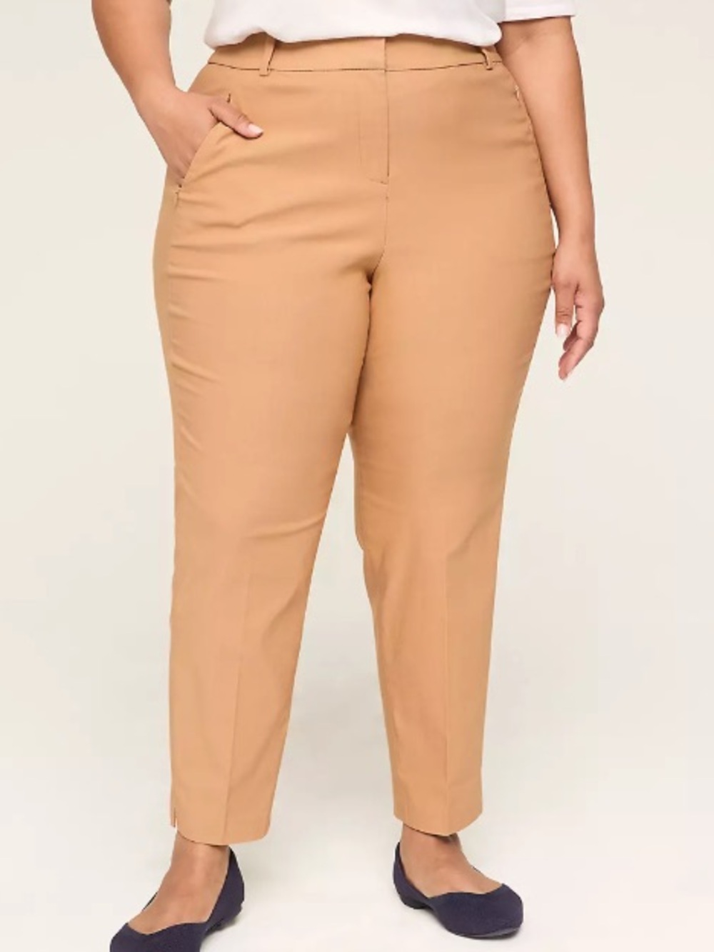Lane Bryant 4-Season Slim Ankle Pant - Natural Wheat- Size 16